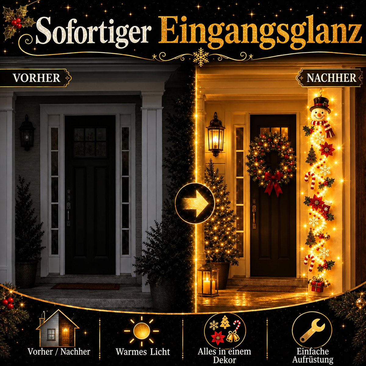 🎅Leuchtender Weihnachtstürhänger🎄 (2 Kaufen, KOSTENLOSER VERSAND)