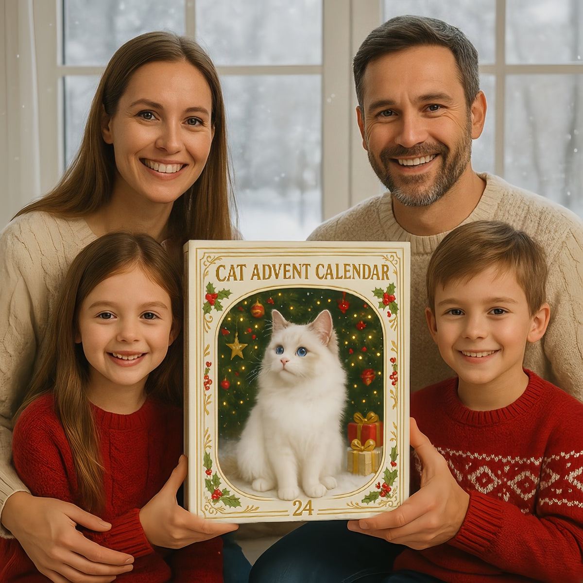 🐱24-Tage-Katzen-Adventskalender 2026 – Weihnachtliche Katzenanhänger