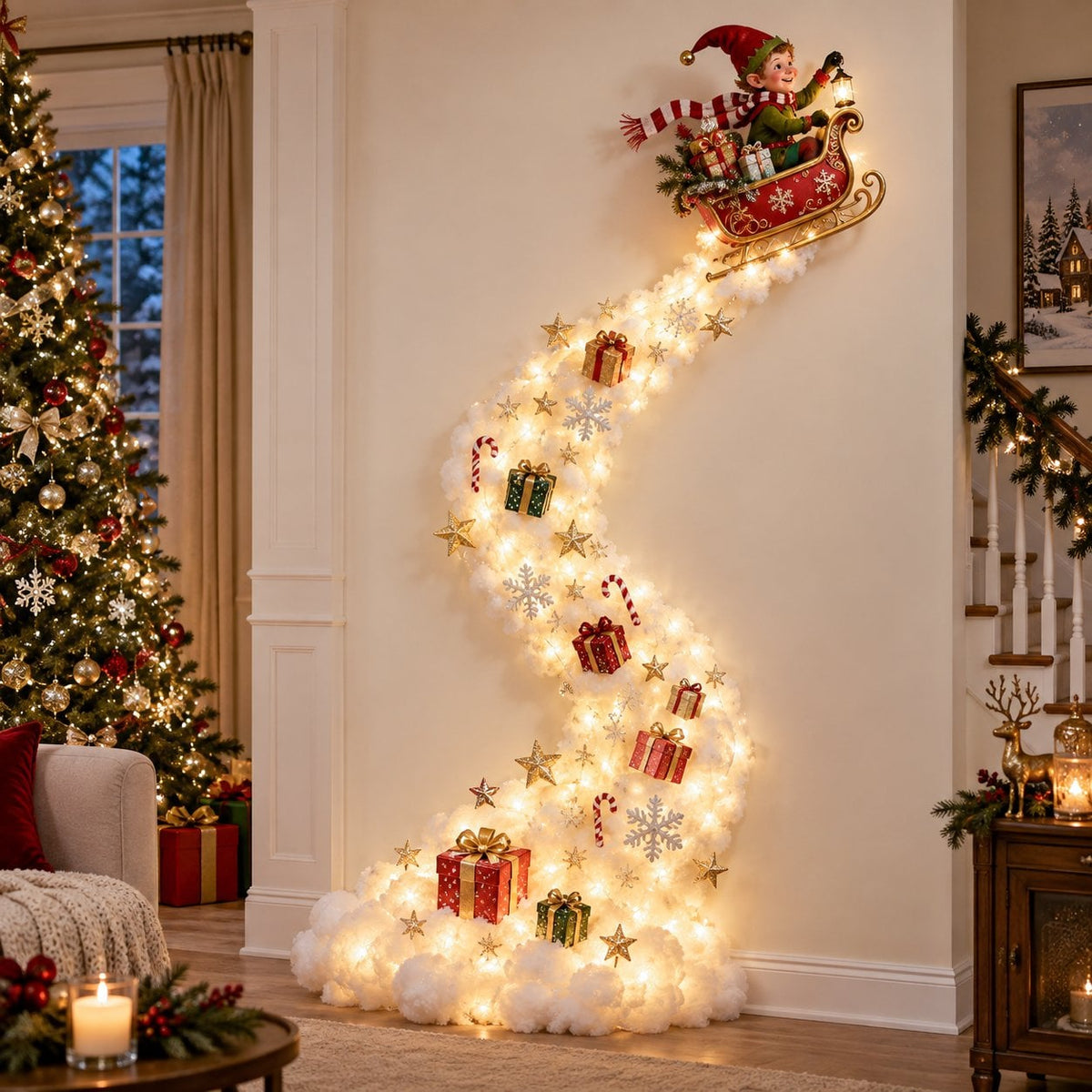 ✨Weihnachtszauber-Wandbeleuchtung – Ein Hauch von Weihnachtsmagie direkt an Ihrer Wand✨