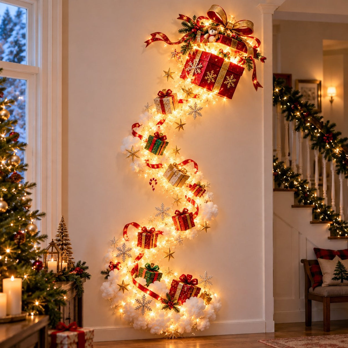 ✨Weihnachtszauber-Wandbeleuchtung – Ein Hauch von Weihnachtsmagie direkt an Ihrer Wand✨
