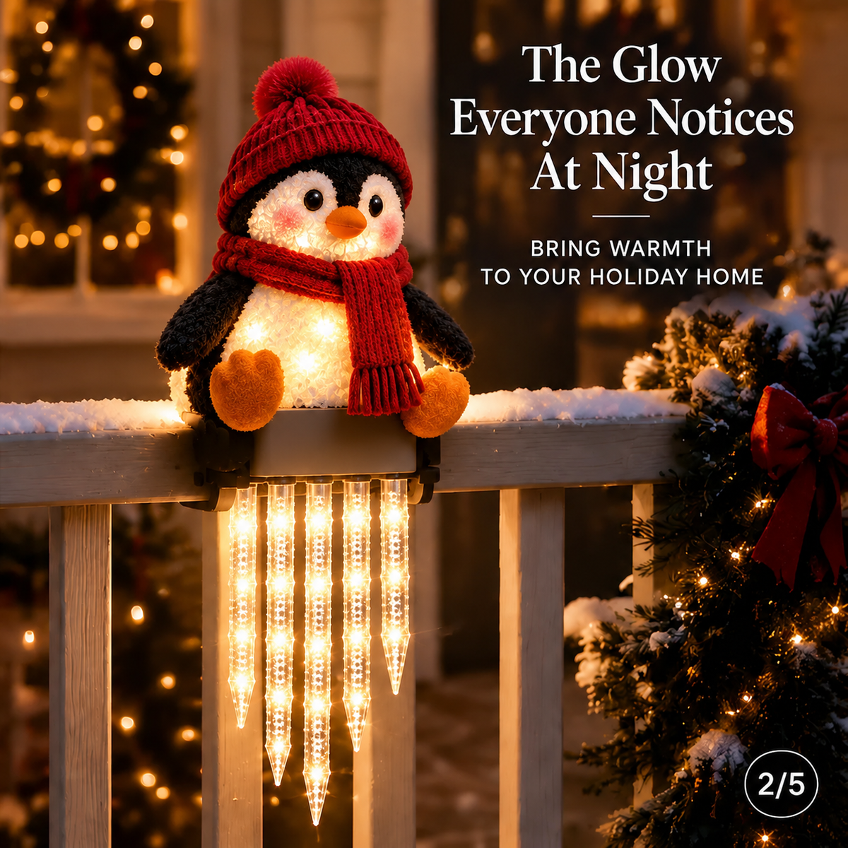☃️ Schneemann Weihnachts-Eiszapfenlichter