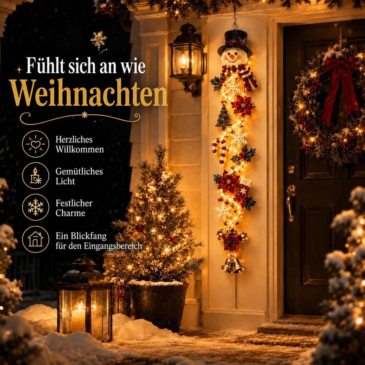 🎅Leuchtender Weihnachtstürhänger🎄 (2 Kaufen, KOSTENLOSER VERSAND)