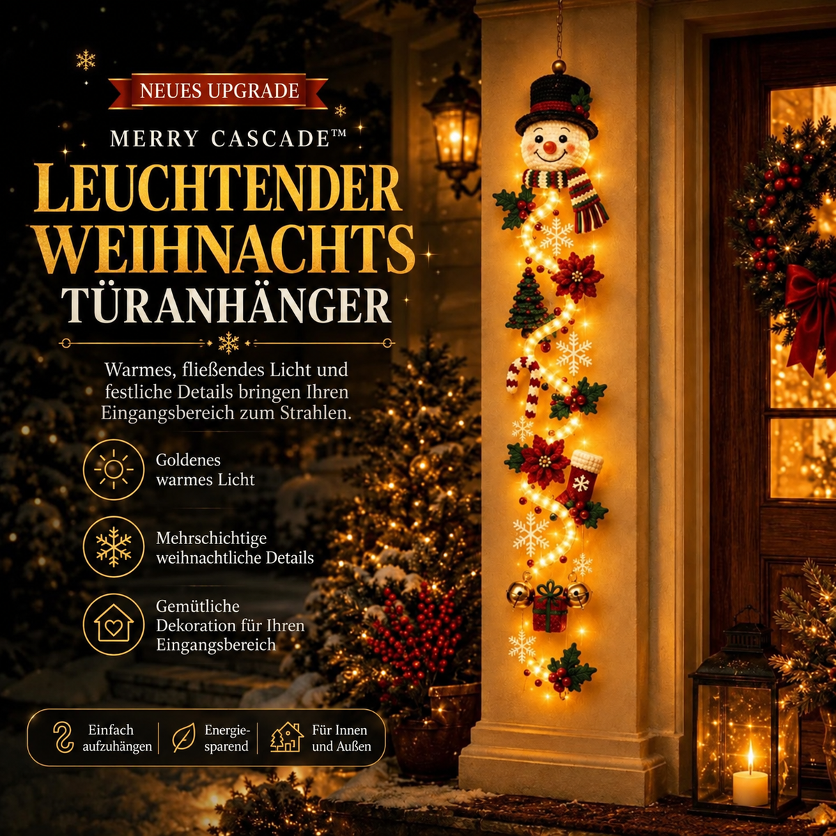 🎅Leuchtender Weihnachtstürhänger🎄 (2 Kaufen, KOSTENLOSER VERSAND)
