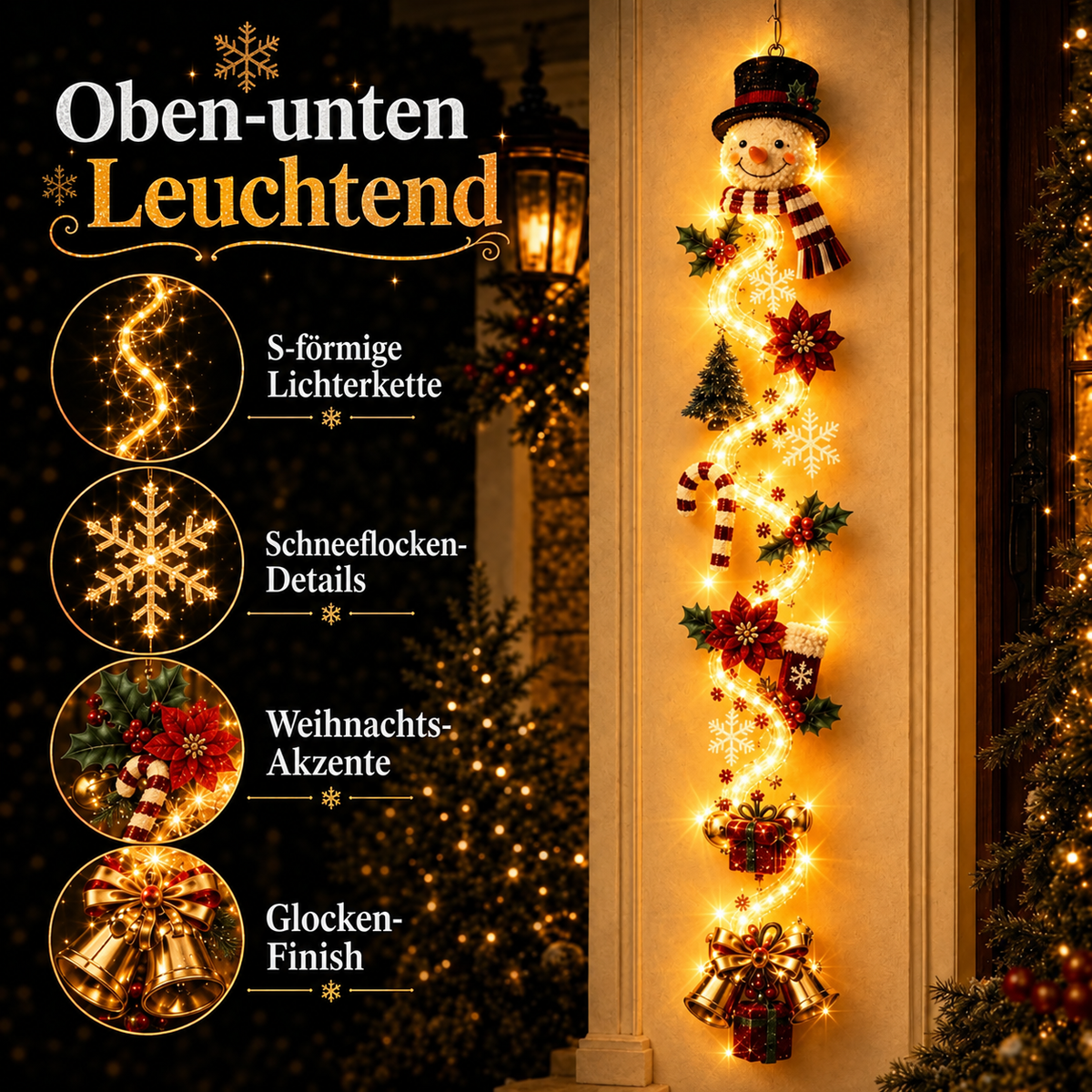 🎅Leuchtender Weihnachtstürhänger🎄 (2 Kaufen, KOSTENLOSER VERSAND)