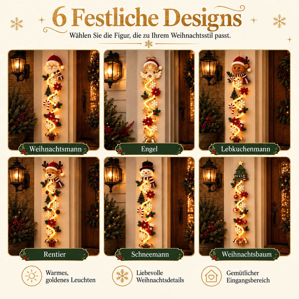 🎅Leuchtender Weihnachtstürhänger🎄 (2 Kaufen, KOSTENLOSER VERSAND)